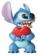 Stitch holding a red heart Disney miniature figurine - 1
