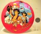Jumbo button featuring the whole cast of Aladdin