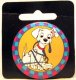 Dalmatian puppy with leash small button