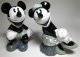 Mickey Mouse & Minnie Mouse black and white salt and pepper shaker set