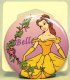 Belle with vine large button
