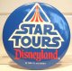 Star Tours Disneyland button (blue background)