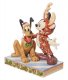 PRE-ORDER: 'Festive Friends' - Mickey Mouse in reindeer suit with Pluto Christmas figurine (Jim Shore Disney Traditions) - 2