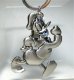 Donald Duck marching pewter keychain