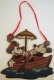Mickey Mouse & Mouse Minnie in a boat 2-sided wooden ornament - 0