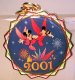 Mickey Mouse & Minnie Mouse flying 2001 keychain