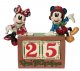 'The Christmas Countdown' - Minnie and Mickey Mouse sitting on countdown block calendar figurine (Jim Shore Disney Traditions)