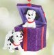101 Dalmatians puppies purple gift box Disney ornament