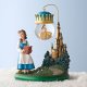 Belle snowglobe ornament with stand