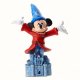 Mickey Mouse as Sorcerer's Apprentice Bust with Disneyland Cinderella castle figurine