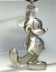 Mickey Mouse classic pose with one foot out pewter keychain - 0