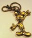 Mickey Mouse waving brass keychain