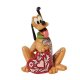 Pluto holding heart figurine (Jim Shore Disney Traditions)