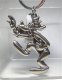 Goofy laughing pewter keychain