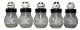 Set of 5 Jack Skellington head glass jars