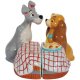 Lady and Tramp 'First Kiss' magnetized salt and pepper shaker set