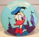 Donald Duck Disneyland button (castle outline background)