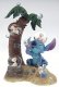 Stitch under palmtree with ducklings four mini snowglobes