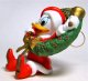 Daisy Duck with 1993 wreath bisque ornament (Grolier) - 1