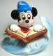 Mickey Mouse as Sorcerer's Apprentice with book on wave Disney figure - 0