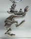 Goofy laughing pewter keychain - 1