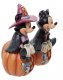 'Cutest Pumpkins in the Patch' - Minnie and Mickey Mouse sitting on glow-in-the-dark BOO pumpkins Halloween figurine (Jim Shore Disney Traditions) - 2