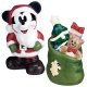 Mickey Mouse and Christmas gift sack salt & pepper shakers