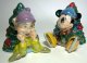 Dopey and Mickey Mouse Christmas trees salt and pepper shaker set