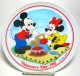 Mickey and Minnie Mouse on St Valentine's Day picnic 1982 decorative plate - 0