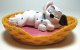 Dalmatian puppy in basket Disney PVC figure set