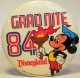 Grad Nite at Disneyland 1984 button, featuring Mickey holding the Olympic torch