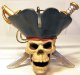Skull and crossed swords storybook ornament