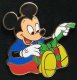 Mickey Mouse opening Christmas gift Disney pin - 0