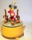 Mickey Mouse as Sorcerer's Apprentice Disney music box, with 3 brooms and 3 buckets