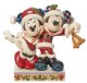 'Jingle Bell' - Santa Minnie and Mickey Mouse ringing Christmas bell figurine (Jim Shore Disney Traditions)