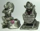 Set of Snow White and Seven Dwarfs pewter figures with jewels - 3