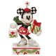 PRE-ORDER: Minnie Mouse 'black, white, red, and green' bag and gift Christmas figurine (Jim Shore Disney Traditions)