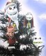 Mini Christmas tree, with 7 bobblehead ornaments - 1