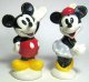 Mickey Mouse and Minnie Mouse standing salt and pepper shaker set