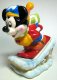 Mickey Mouse skiing downhill salt and pepper shaker set