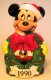 Mickey Mouse with wreath and bell Disney ornament