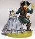 Pirate auctioneer and large woman miniature pewter figure