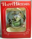 Season's Greetings 1986 glass ball ornament