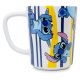 Stitch striped Disney coffee mug
