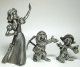 Set of Snow White and Seven Dwarfs large pewter figures - 1