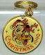 Mickey and Pluto as reindeer Tokyo Disneyland 1990 keychain