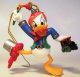 Donald Duck with paint bucket, brush and toy train