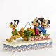 'Dashing Through the Snow' - Minnie and Mickey Mouse with Pluto figurine (Jim Shore)