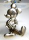 Mickey Mouse classic pose with one foot out pewter keychain - 1