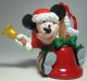 Santa Mickey Mouse on bell holding bell ornament